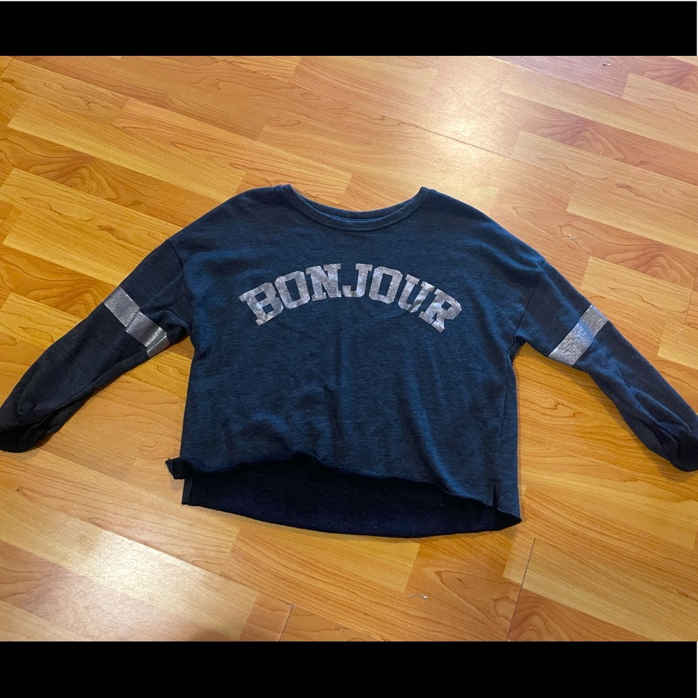 Grey Crop Top Sweater